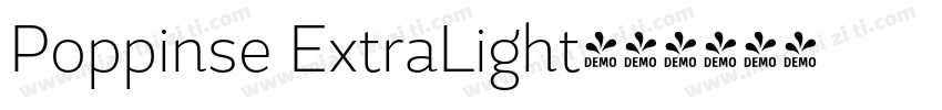 Poppinse ExtraLight字体转换
